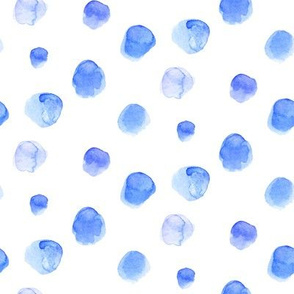Blue Watercolor Dots