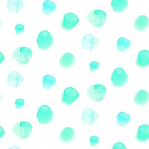 Turquoise Watercolor Dots