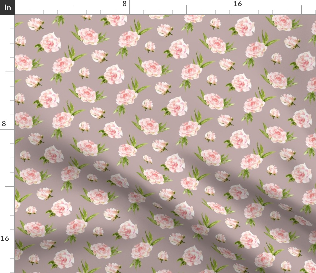 8" Vintage Pink Roses // Silk