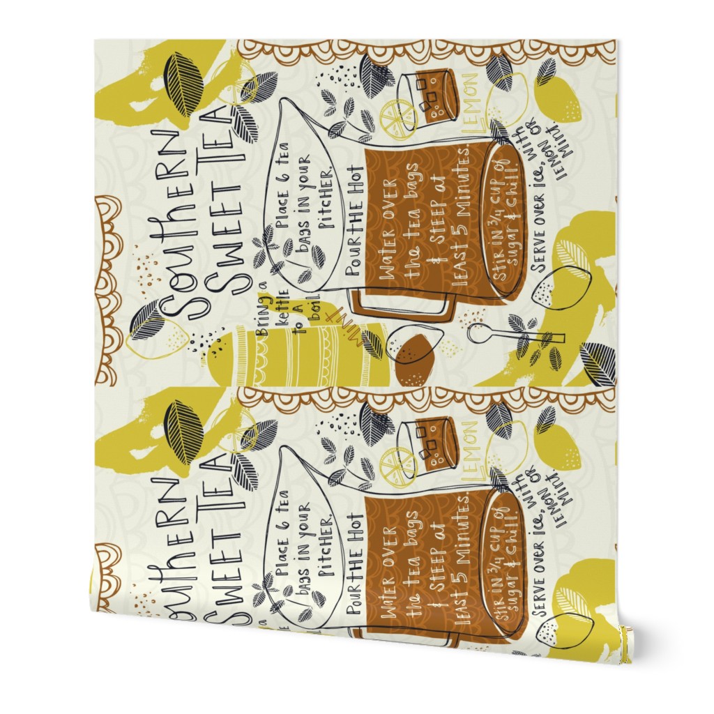 Southern Sweet Tea Recipe Tea Towel