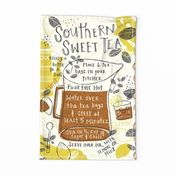 Southern Sweet Tea Recipe Tea Towel