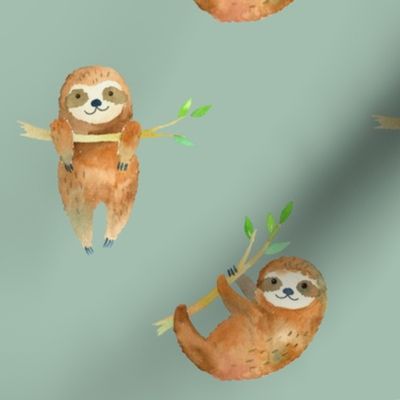 Baby Sloths // Summer Green