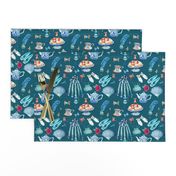 Jane Austen sewing and favourite things , dark teal