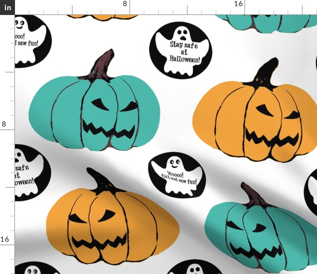 Teal Pumpkin Halloween Cut & sew #tealpumpkinproject decorations, Halloween // Teal Pumpkin Project Awareness