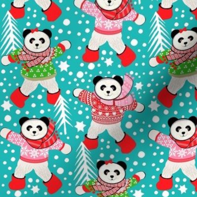 Scandinavian  pandas Christmas sweater