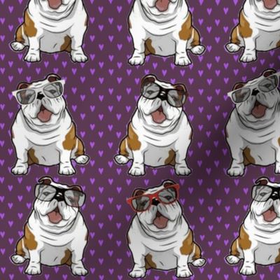 Bulldog Cool Purple Love