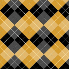 Argyle Mango Yellow Diamond Pattern