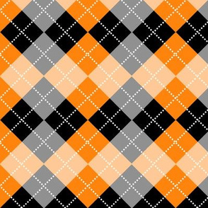 Argyle Orange Diamond Pattern
