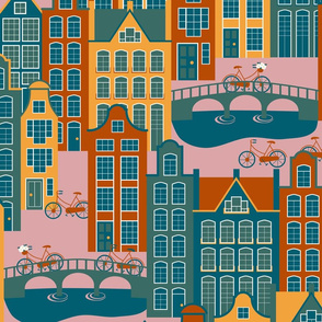 Biking in Amsterdam