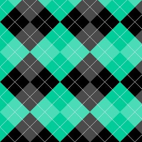 Argyle Caribbean Green Diamond Pattern