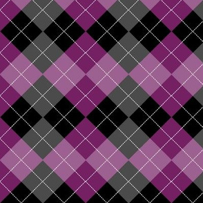 Argyle Mulberry Purple Diamond Pattern