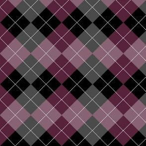 Argyle Wine Berry Red Diamond Pattern