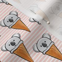 koala icecream cones -rose stripes