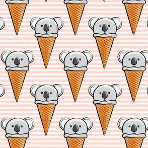 koala icecream cones -rose stripes