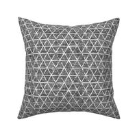 (small scale) textured triangles - woven dark grey