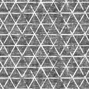 (small scale) textured triangles - woven dark grey