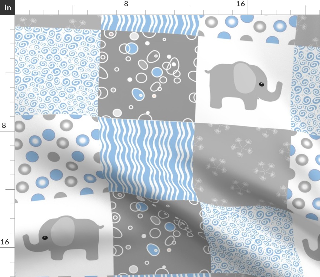 blue elephant quilt