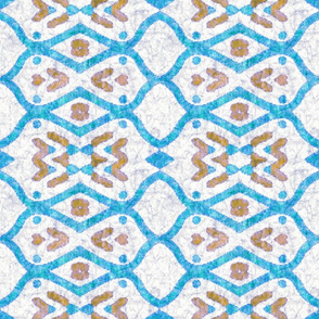 Southwest batik, aqua blue, medium