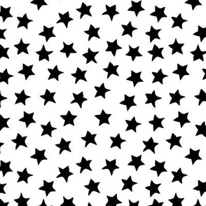 ditsy stars - black on white