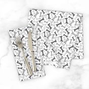 Bone Yard - Pet Dog Bones White Black and Grey Small