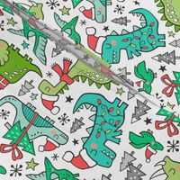 Christmas Holidays Dinosaurs & Trees