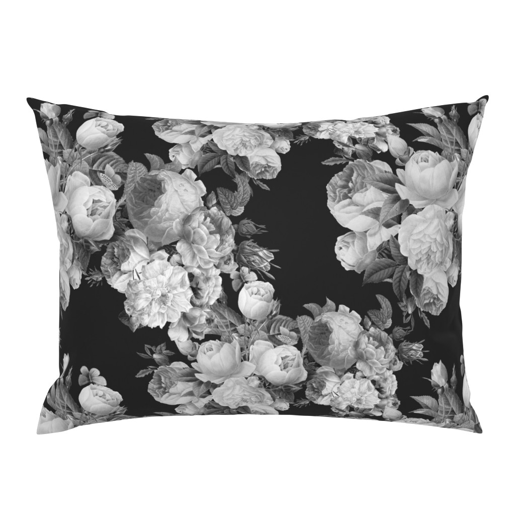 Black and Gray Large floral