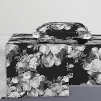 Black and Gray Large floral