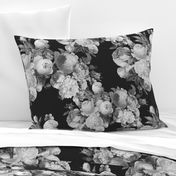 Black and Gray Large floral