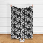 Black and Gray Large floral