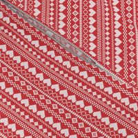 Fair Isle White & Red