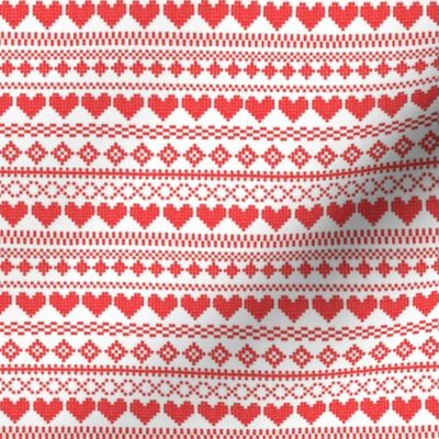 Fair Isle Red & White