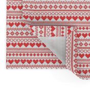 Fair Isle Red & White