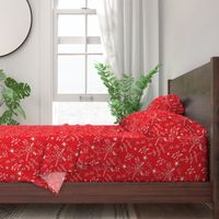 Winter Floral Red