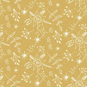 Winter Floral Yellow