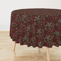 Winter Floral Brown