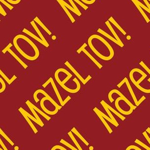 Mazel Tov! on Diagonal Red Gold