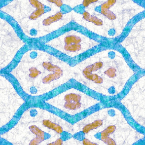 Southwest batik, aqua blue, XL