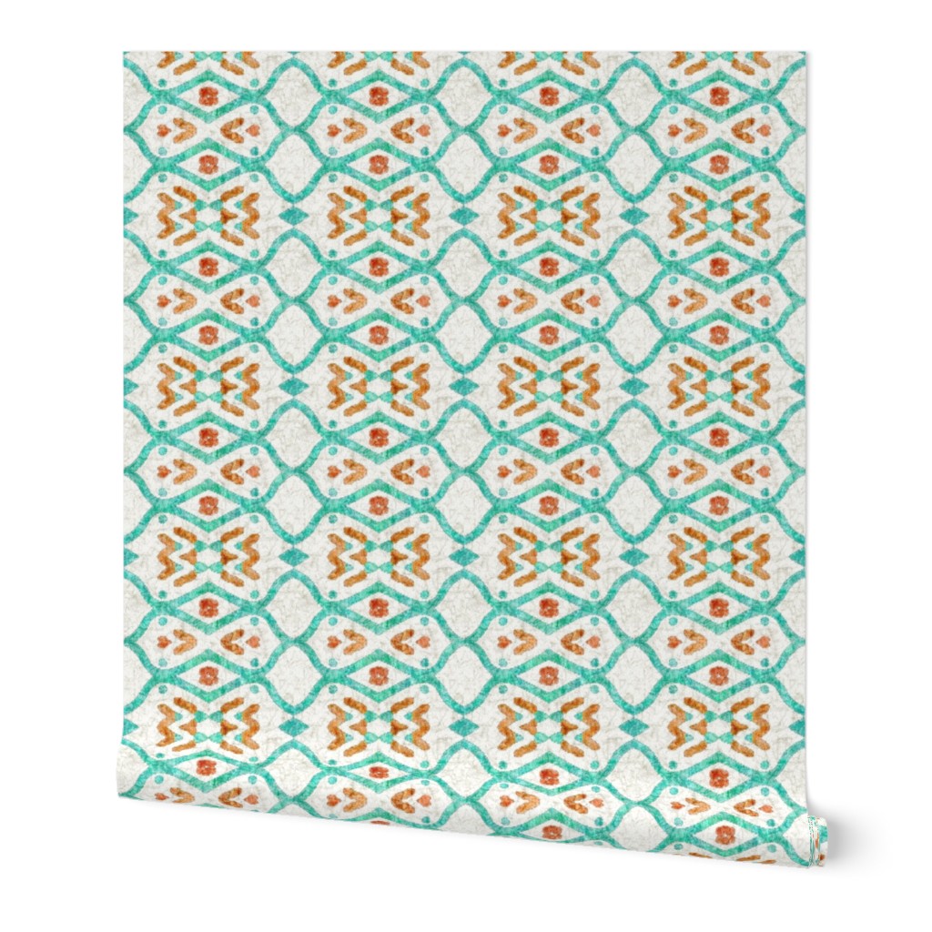 Southwest batik, teal, medium