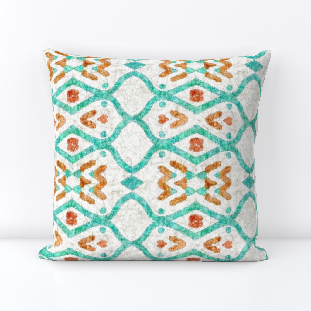 Southwest batik, teal, medium