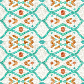 Southwest batik, teal, medium