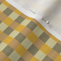 mustard and green checker gingham