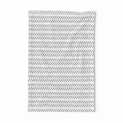 inky black and white horizontal herringbone