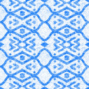 Southwest batik, bright blue, medium