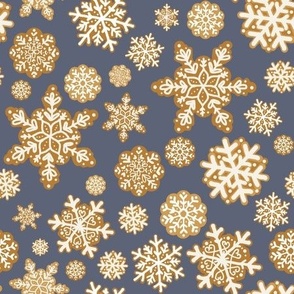 Gingerbread Snowflakes // grey