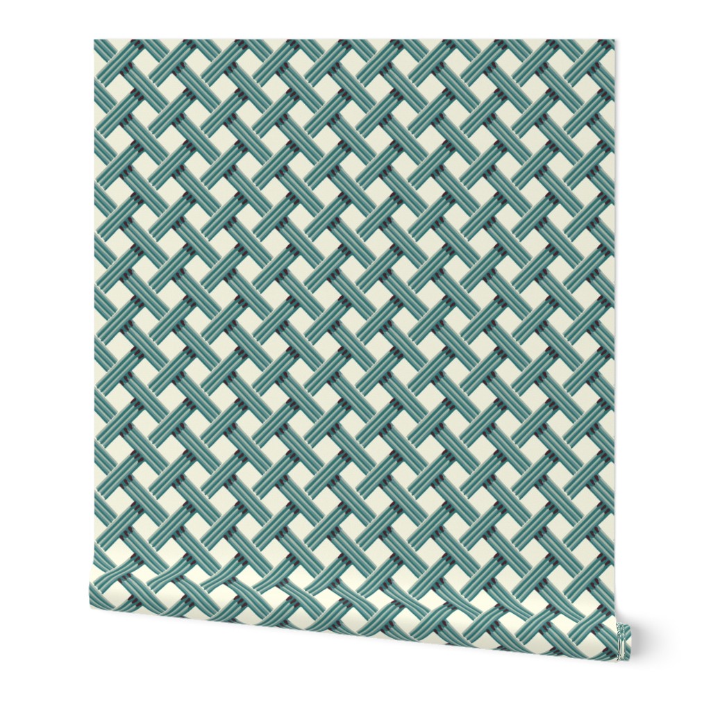 Rattan Trellis_lt teal_cream