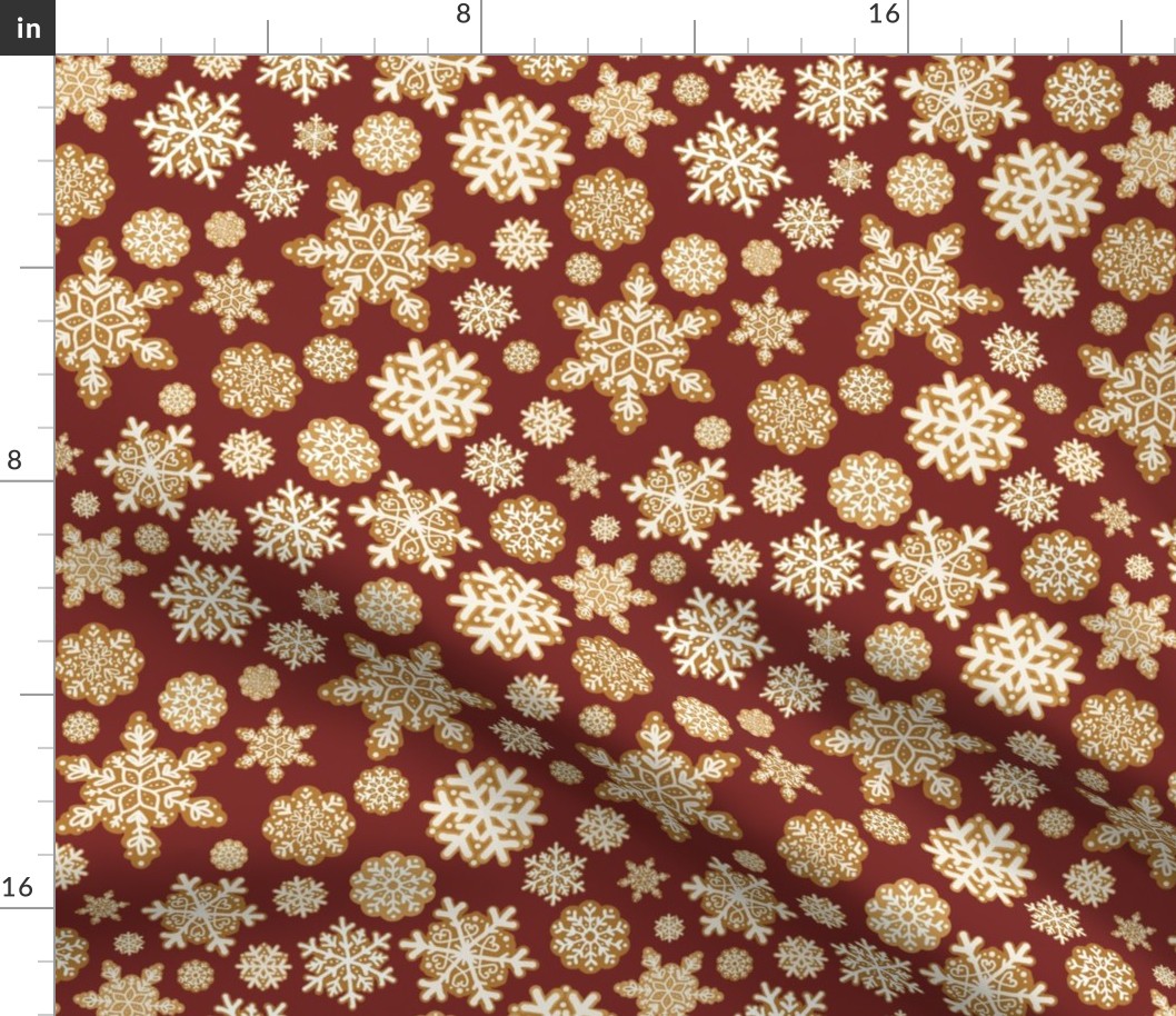 Gingerbread Snowflakes // red