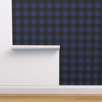 2" Buffalo Plaid with Twill Pattern | Blue and Black K070