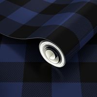 2" Buffalo Plaid with Twill Pattern | Blue and Black K070