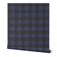 2" Buffalo Plaid with Twill Pattern | Blue and Black K070