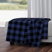 2" Buffalo Plaid with Twill Pattern | Blue and Black K070